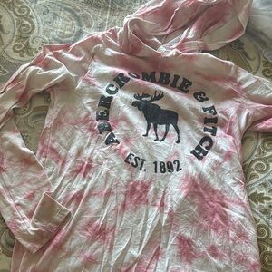 Abercrombie & Fitch Pink Tie-Dye Hoodie